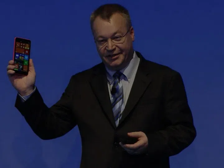 The Nokia Lumia 1320 a trimmed down variant of the Lumia 1520 with a dual-core processor and a 720p display.