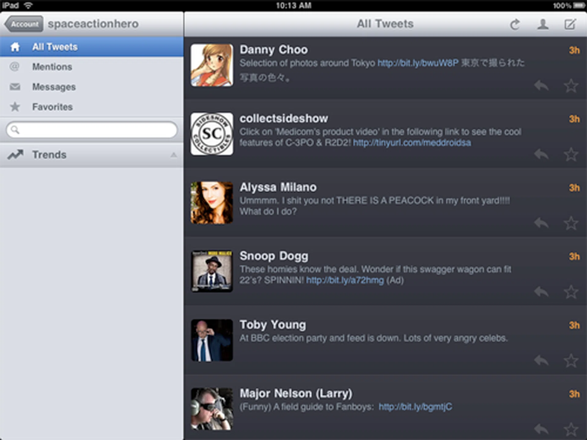 On the other hand, the iPad-specific Twitter client Twitterific ran perfectly and utilizes the extra screen space to benefit users.