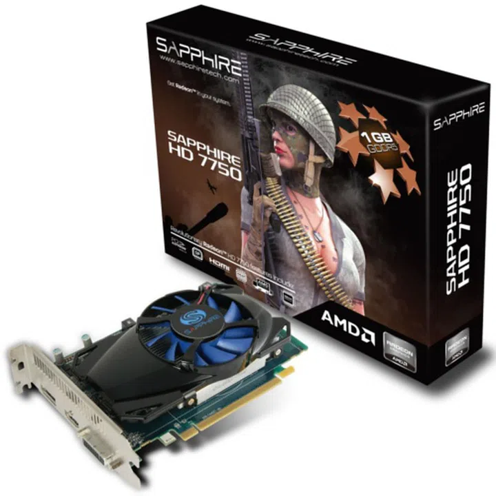 Sapphire HD 7750 1GB GDDR5 <br> Core Clock: 800MHz <br> Memory Clock: 4500MHz