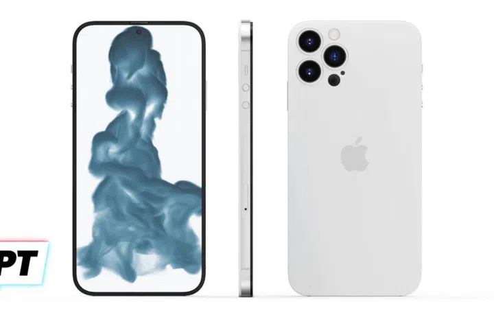 Purported render of the Apple iPhone 14 Pro.<br>Image source: Front Page Tech