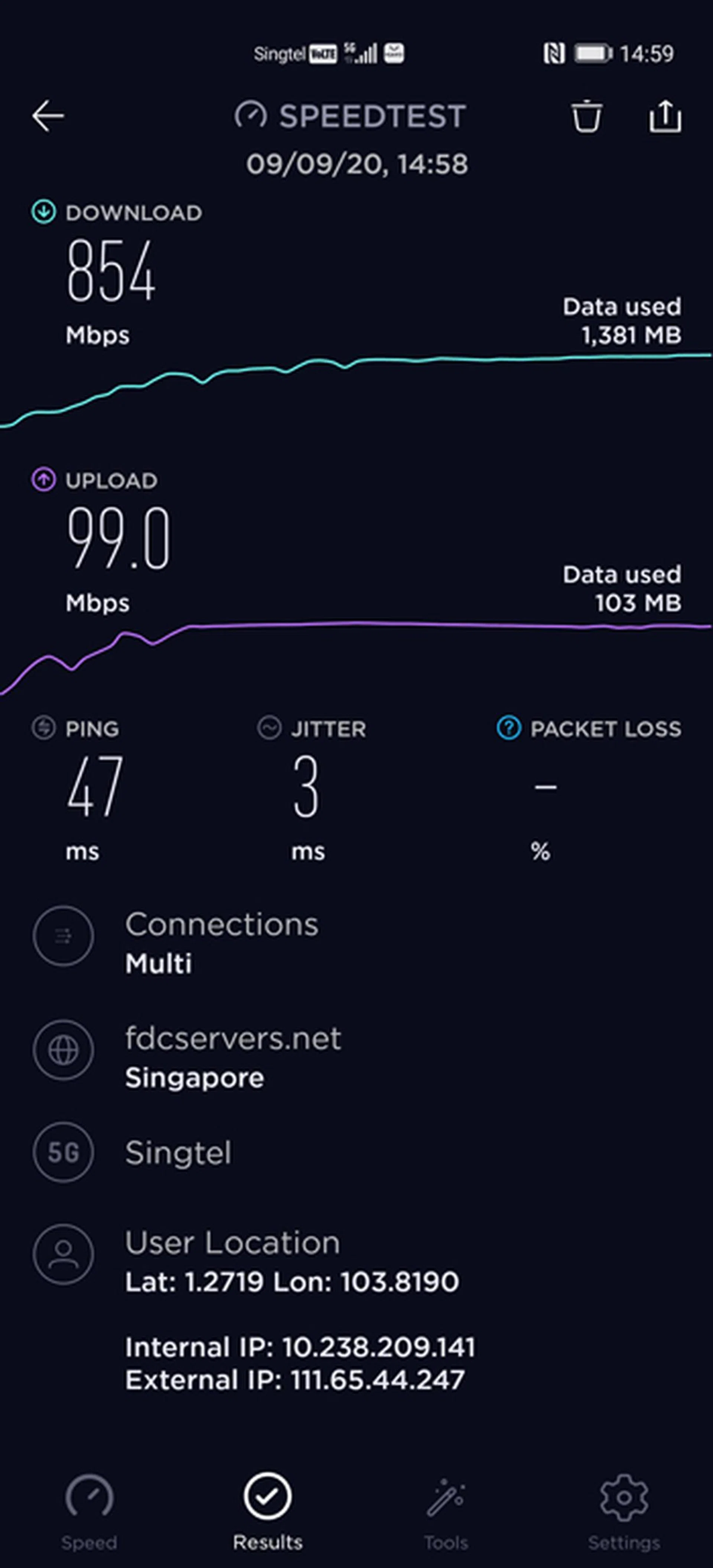 Singtel 5G Test 2.