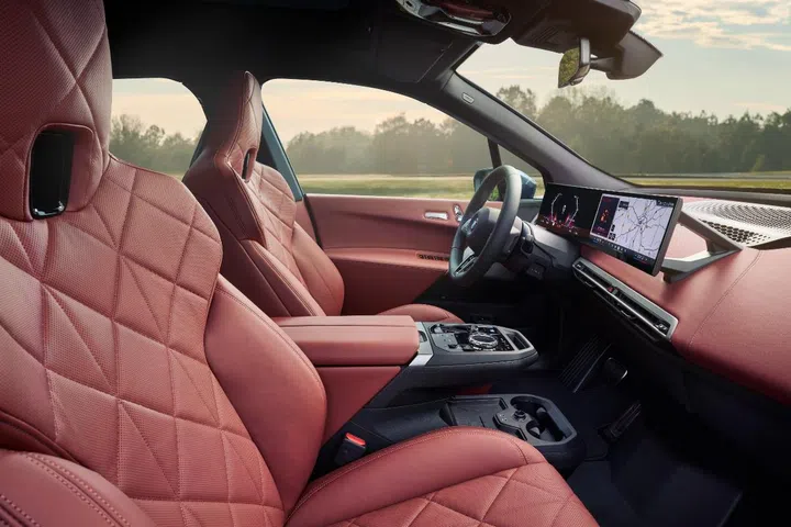 Like most modern cars, the iX's interior is dominated by two large screens. Photo: BMW