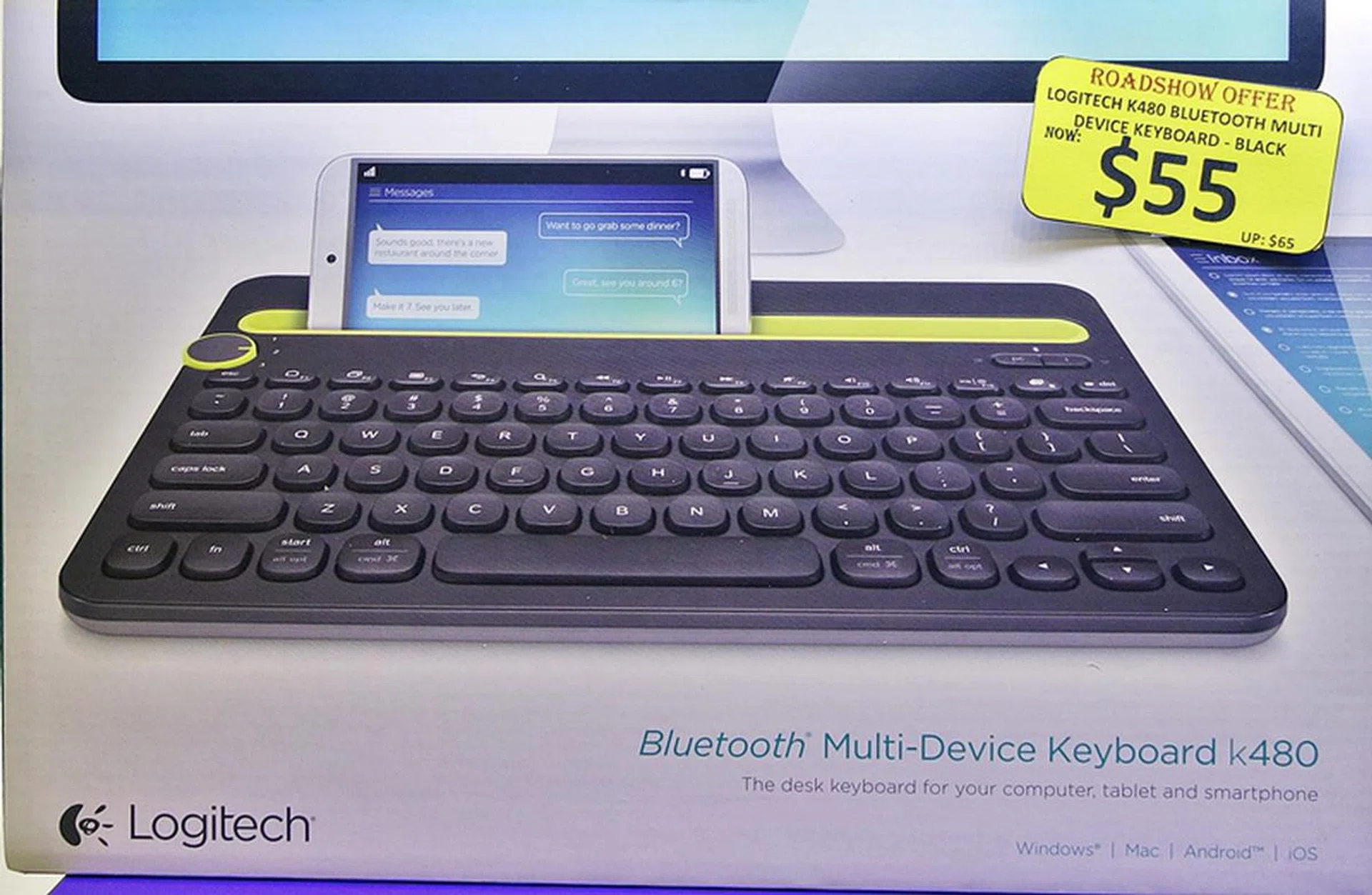 The Logitech K480 Bluetooth keyboard promises to meet your mobile typing needs, regardless of whether you're using an iOS, Android or Windows device. Its integrated dock allows you to slot your tablet or smartphone onto the keyboard and type as you would on a laptop. You can get it for $55 now at CEF 2016.