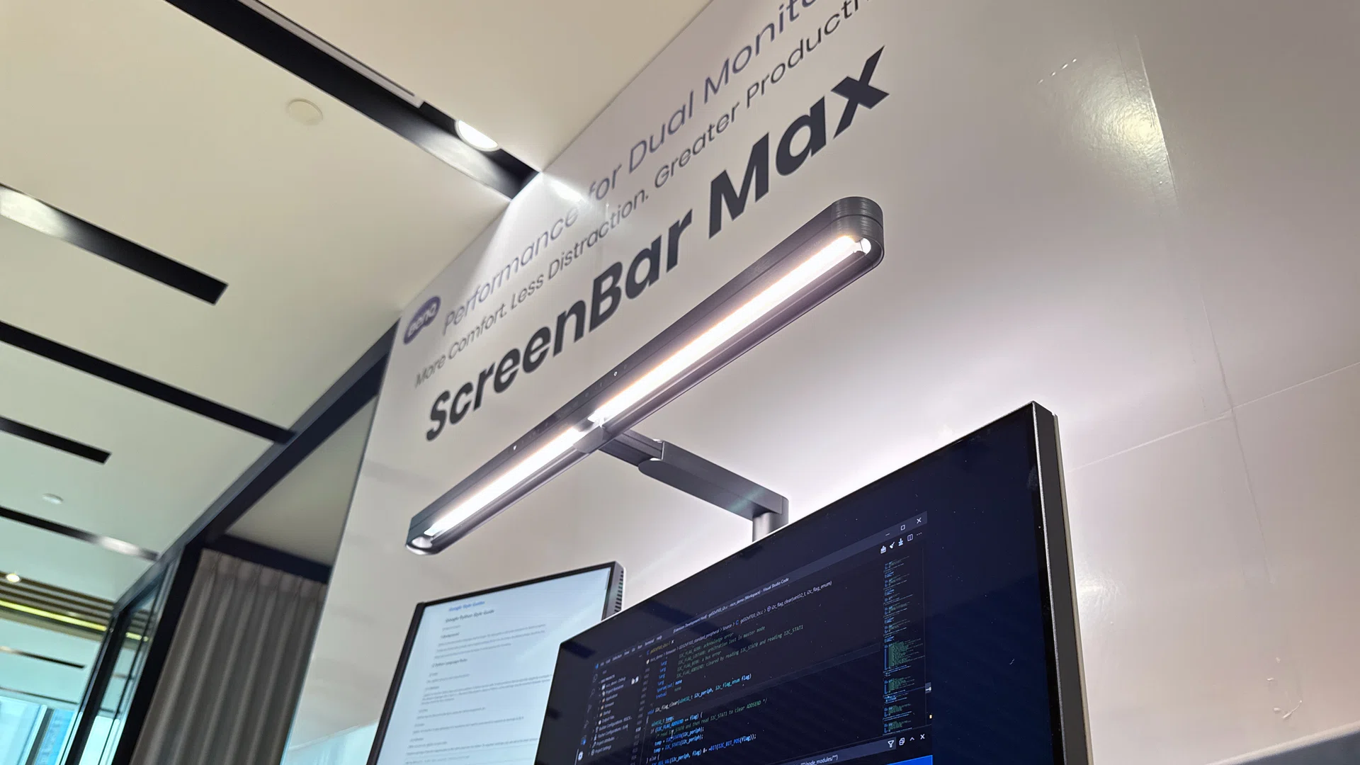 BenQ monitor lights iScreenBar for iMac and ScreenBar Max for dual-monitor