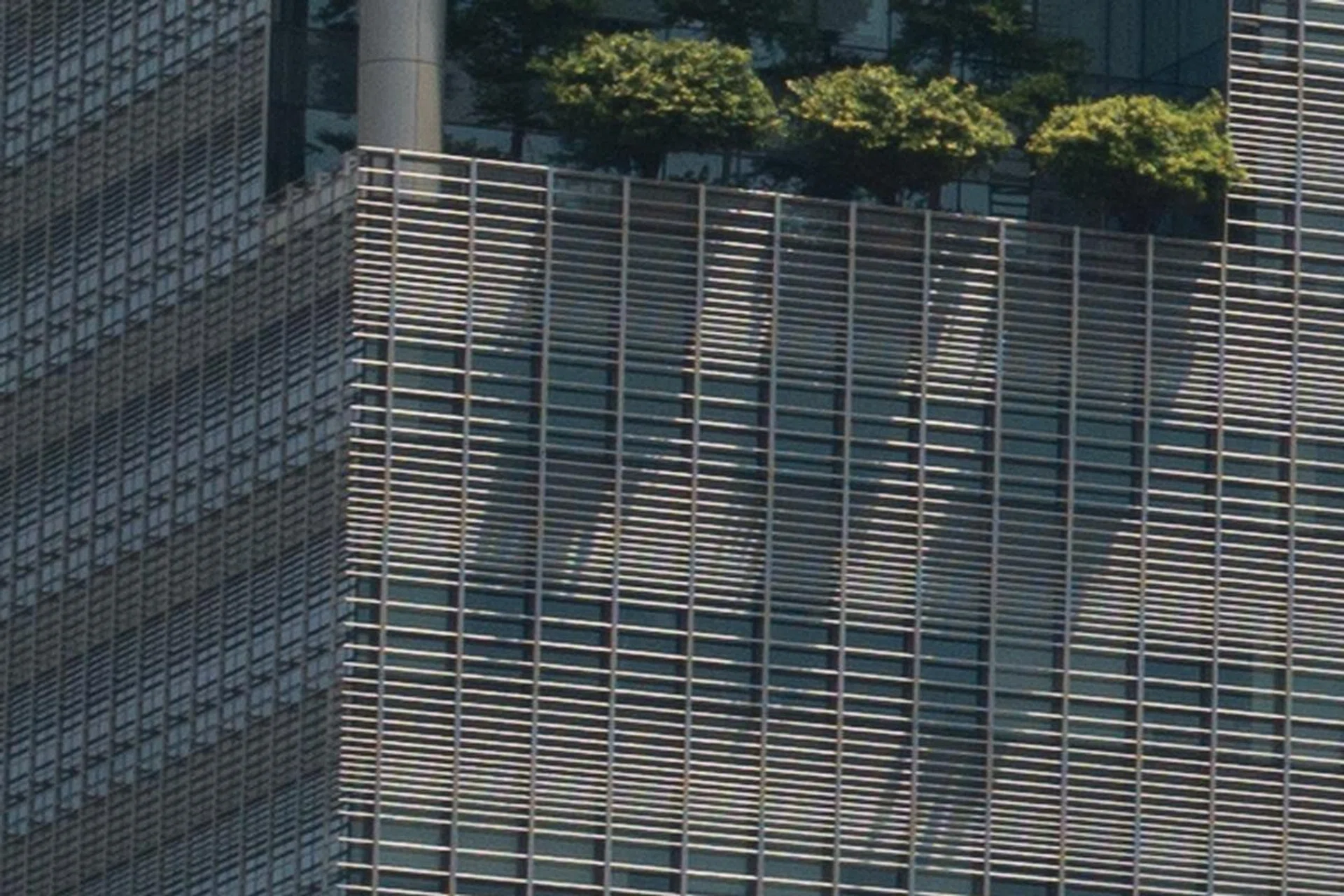 Another 100% crop of the previous image. While the middle building looks like it's creating moiré patterns in the down-sized photo, there isn't any in the original image.