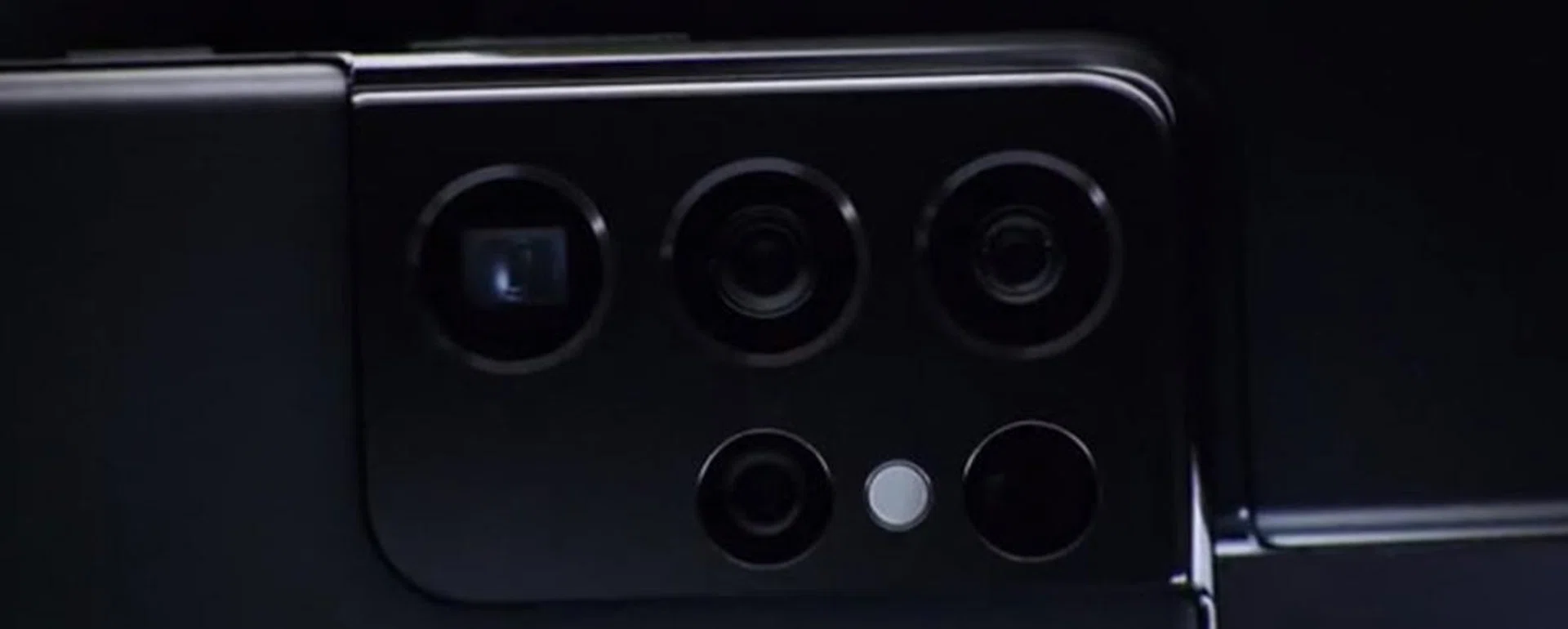Galaxy S21 Ultra's rear camera configuration, as seen in its leaked teaser clip.