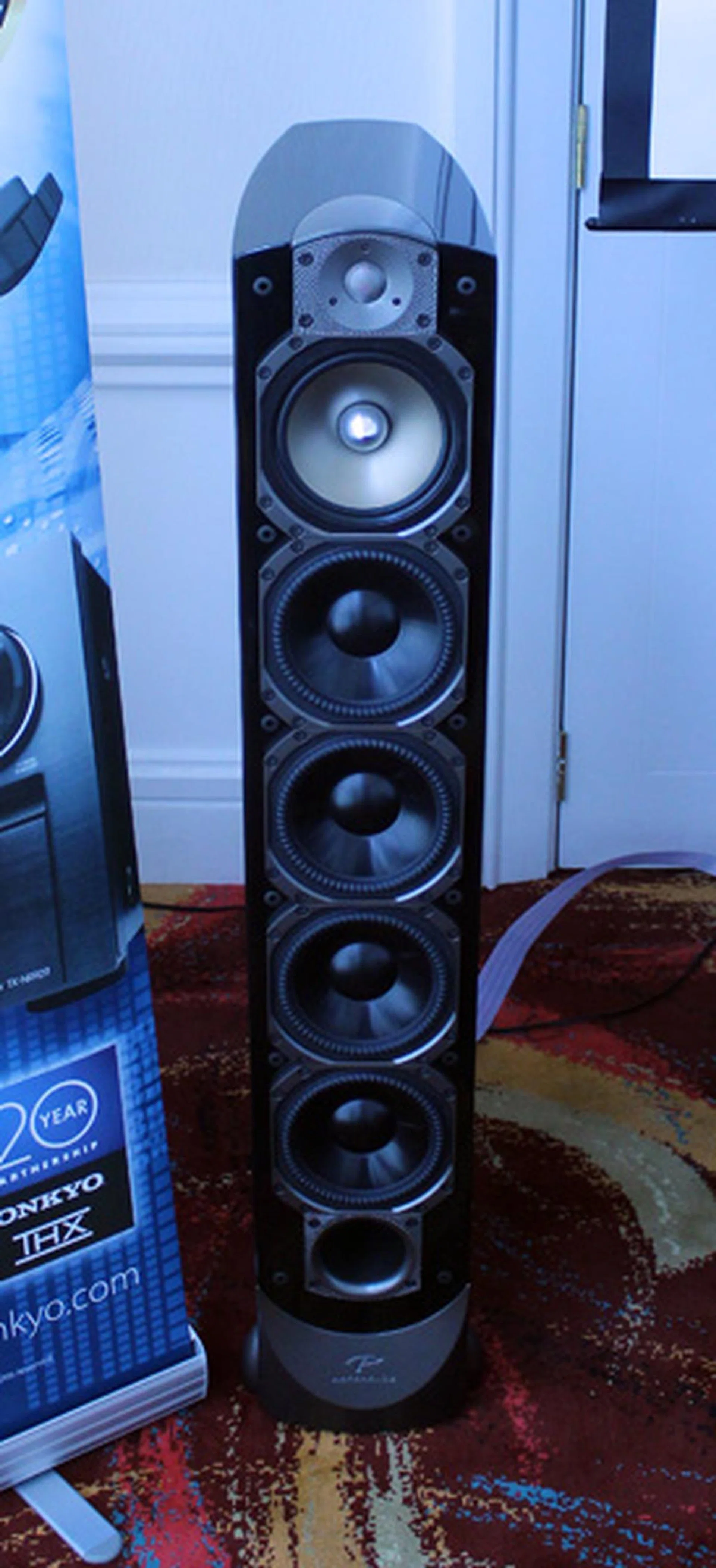 The tall and majestic Signature S8 speakers from Paradigm have multiple drivers to ensure quality audio.