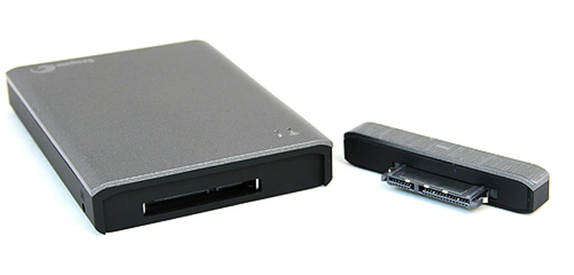 A standard on Seagate portable hard drives these days is their Universal Storage Module, which allows users to change the interface of the drives via interchangeable adapters.