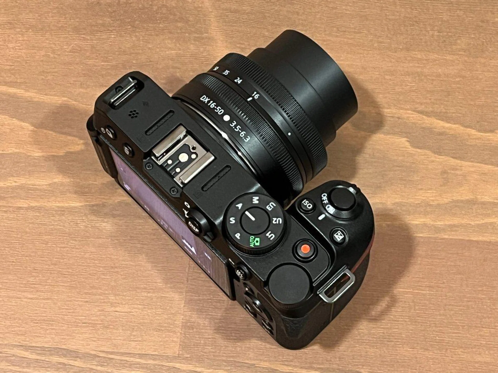 Most of the controls are on the top right of the camera.