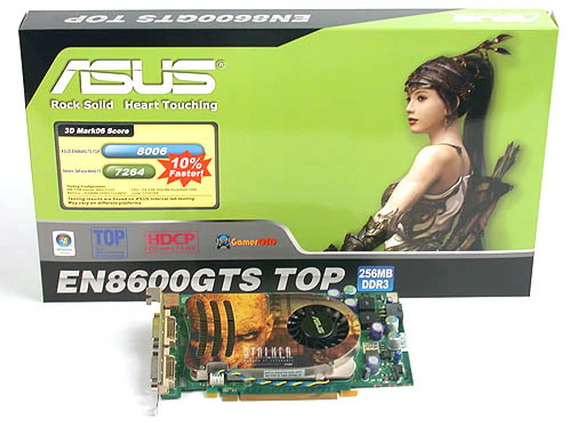 Surprisingly, ASUS did not tout its bundled game, S.T.A.L.K.E.R on its packaging.