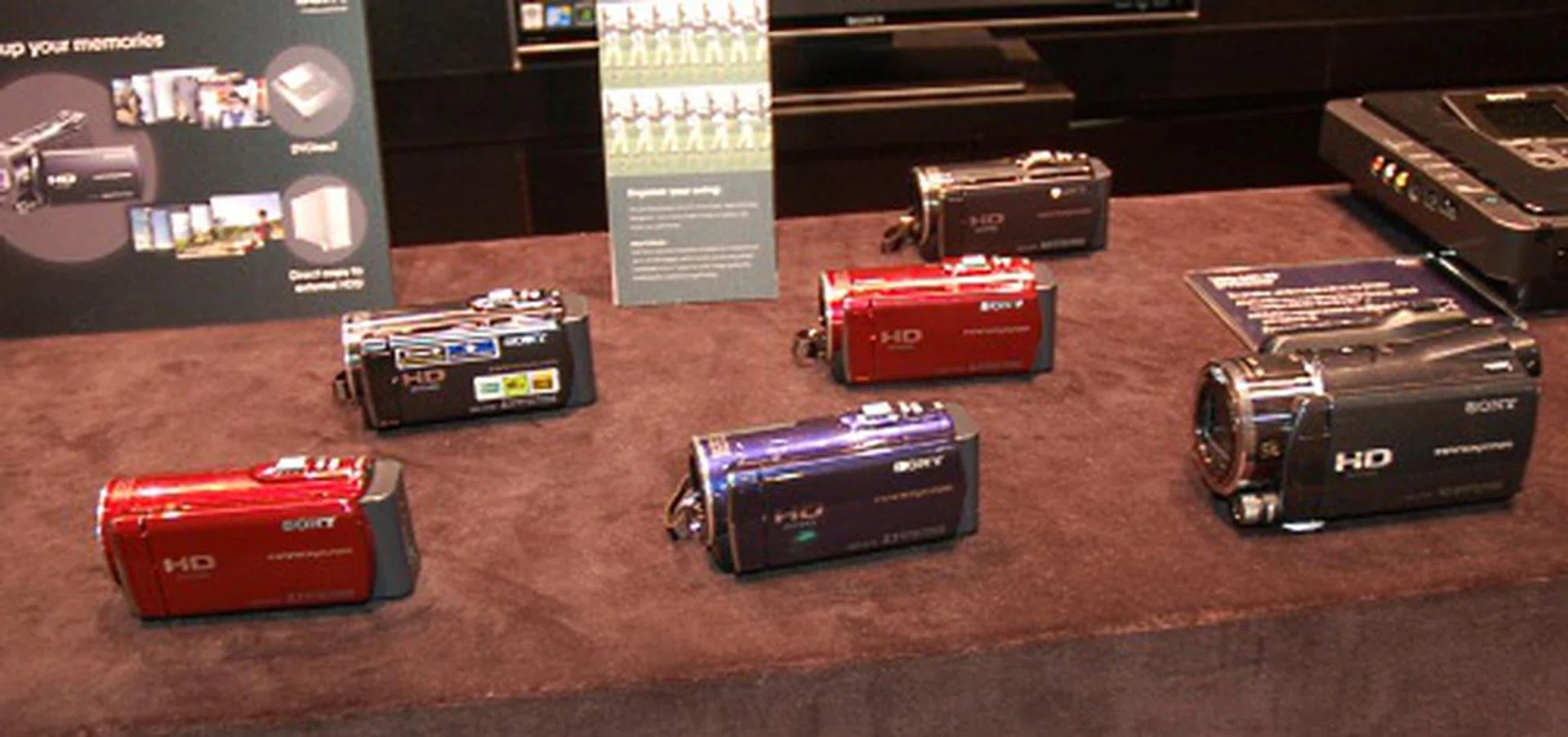 As we said, all these handycams (Sony says they are 16 completely new modes, 17 if you include the prosumer model) now have SD memory support. Additionally, they all get the Exmore R CMOS sensor technology with new intelligent auto modes and improved face recognition features. NAVTEQ maps for geotagging content is also available on certain models. They are expected to be available in the late Jan to Feb time frame.