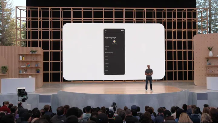 Per-app language settings.