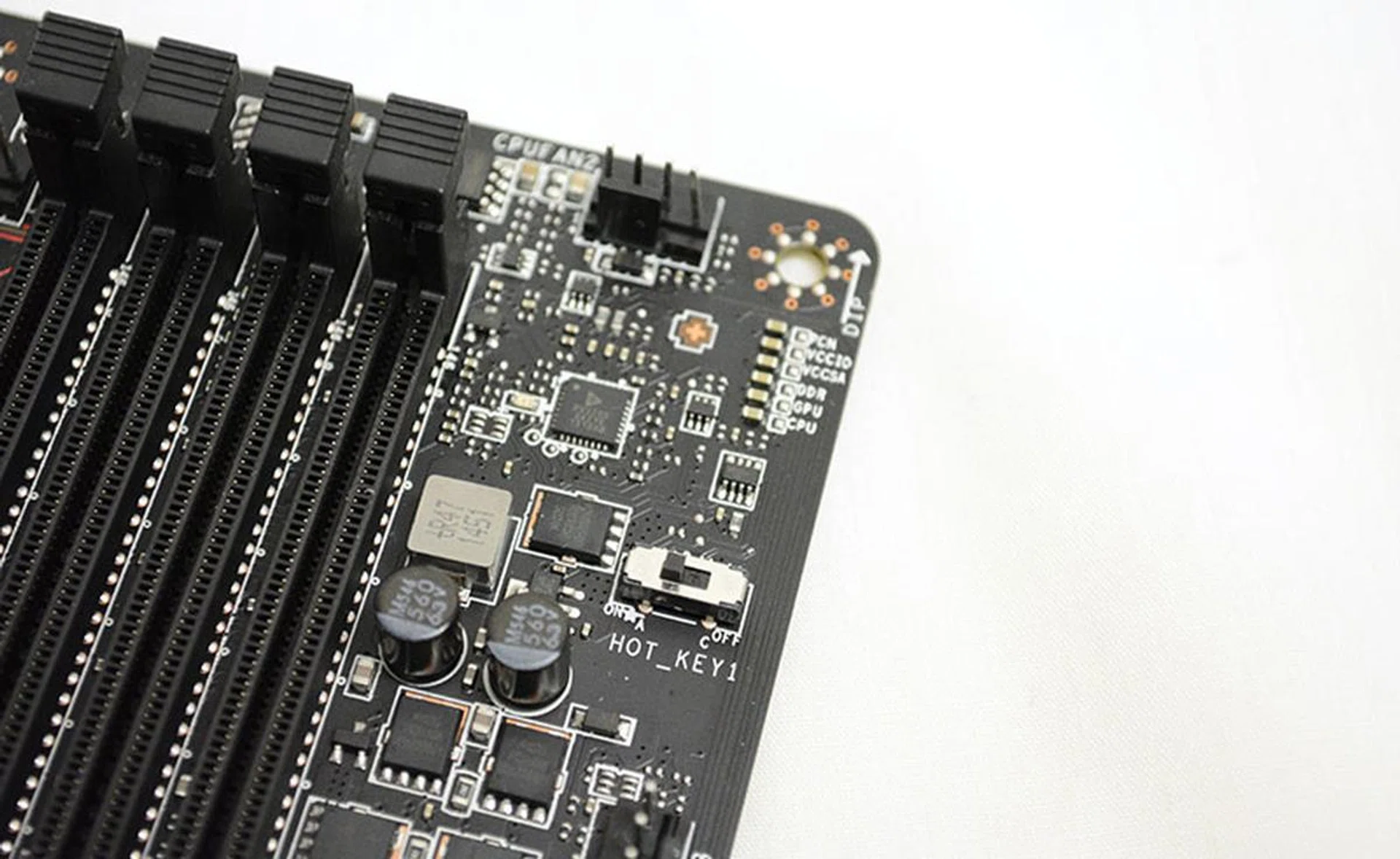 The Gaming Hotkey feature can be toggled on and off via a switch at the board's top right corner.