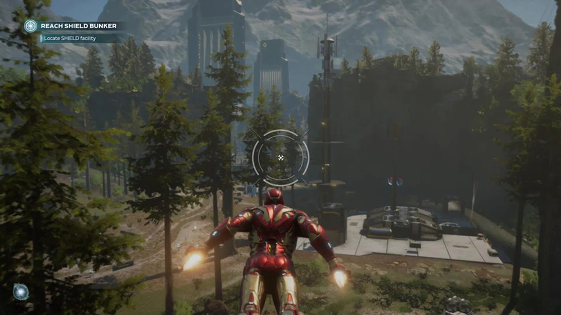 Flying through open canyons and forests as Iron Man feels great, but these huge environments are so sparse and empty of life. Save for a couple robots and chests, of course. 