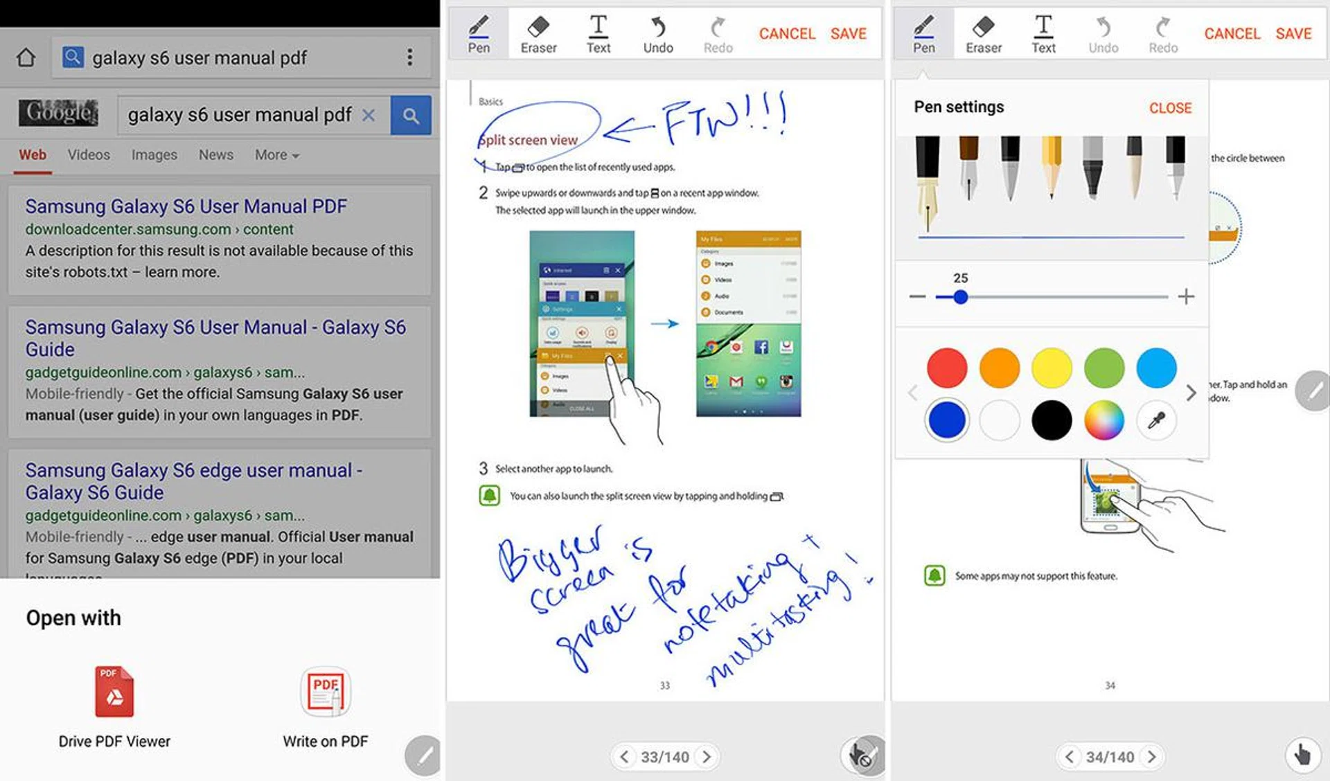 As its name suggests, Write on PDF lets you annotate a PDF document and save the result. The most obvious use case is signing digital documents.