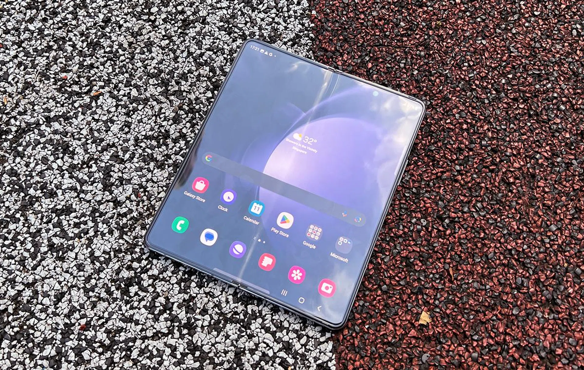 The Taskbar appears when you're deep inside an app.