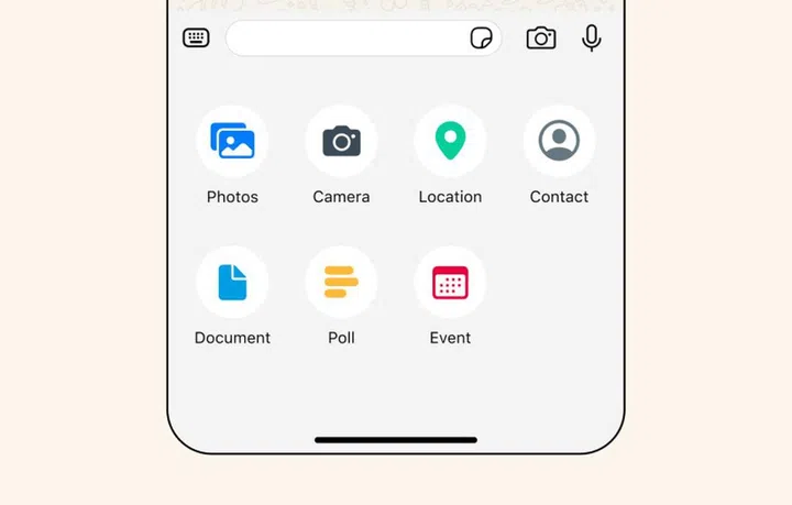 There is a new attachment tray for iOS users.