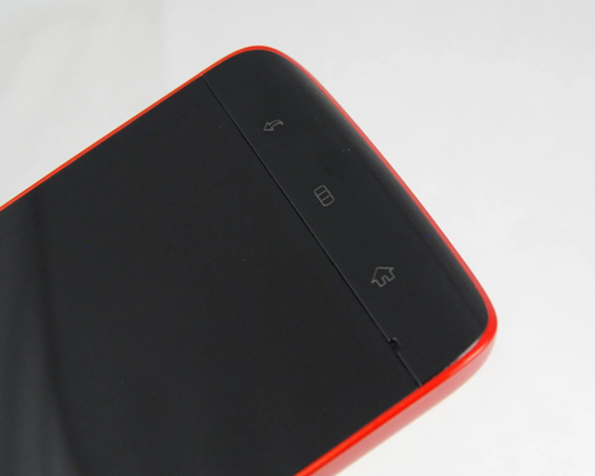 The home, menu and back shortcuts utilize a touch sensitive panel (or 'buttons') which weren't especially sensitive nor practical.
