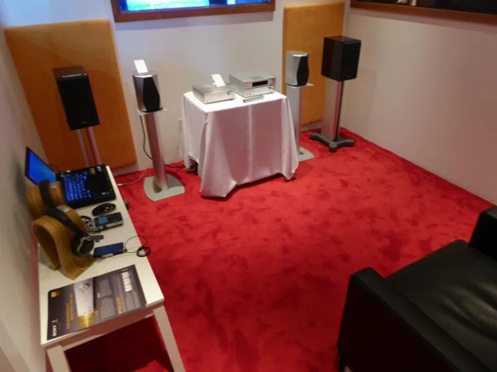 In fact, there's even a small room for audiophiles to test out the various high-end Sony  audio products.