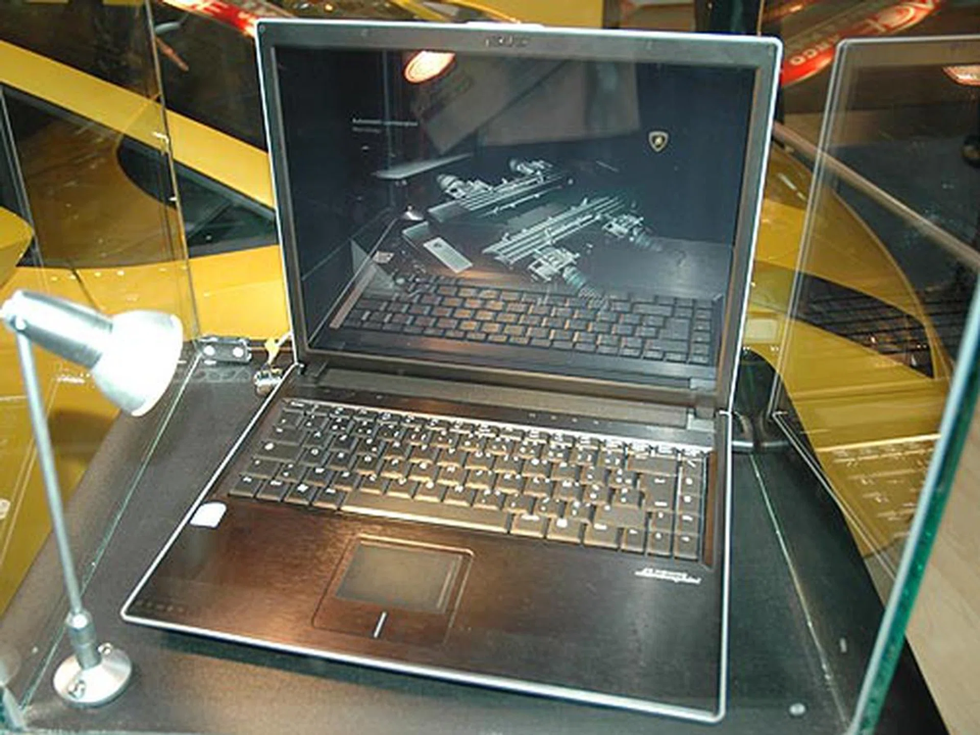 OK, enough of the car already. Here's a closer look at the Lamborghini designed notebook.