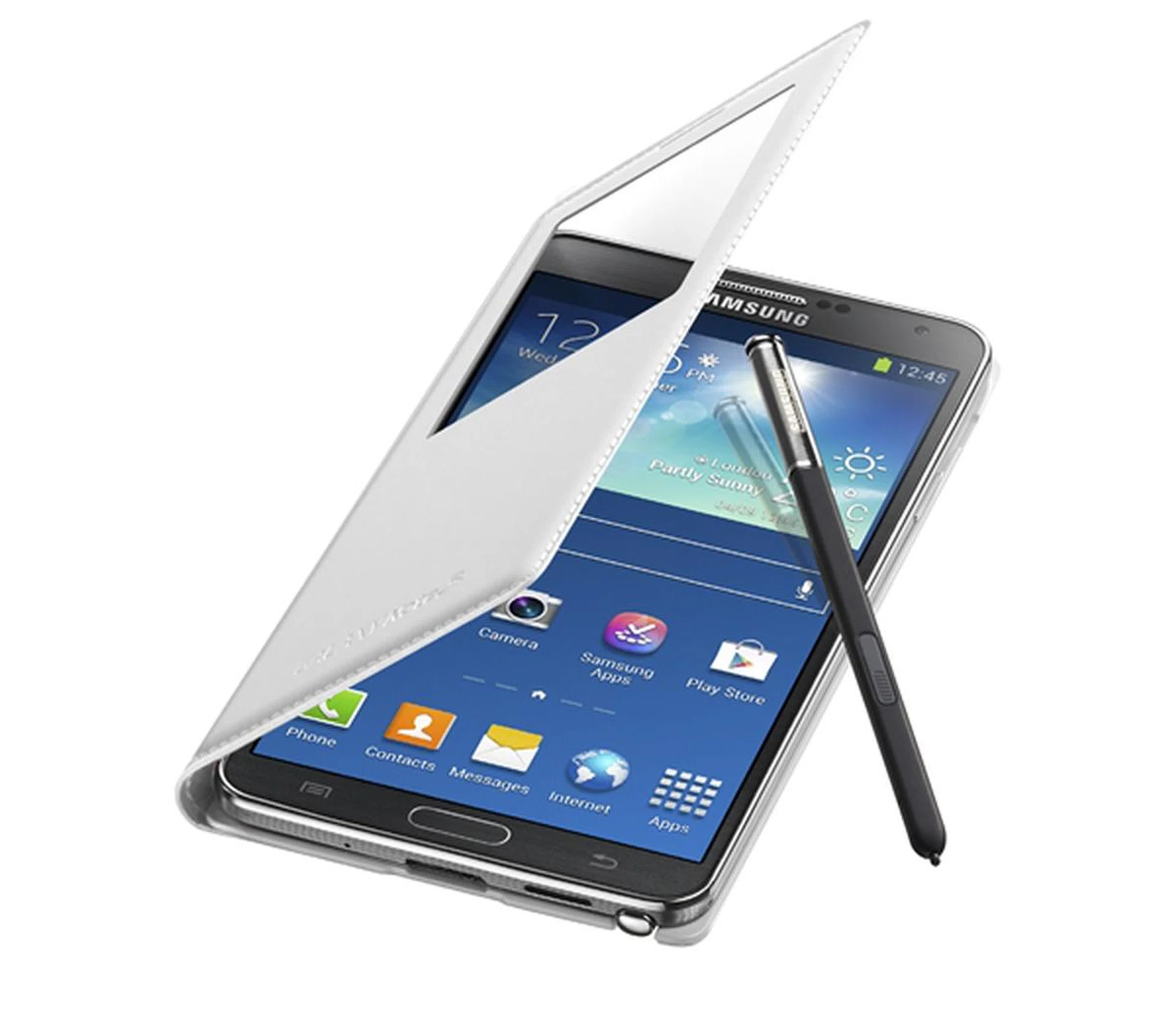 The S View cover will be available at launch in Black and White at $88. <br> Image source: Samsung