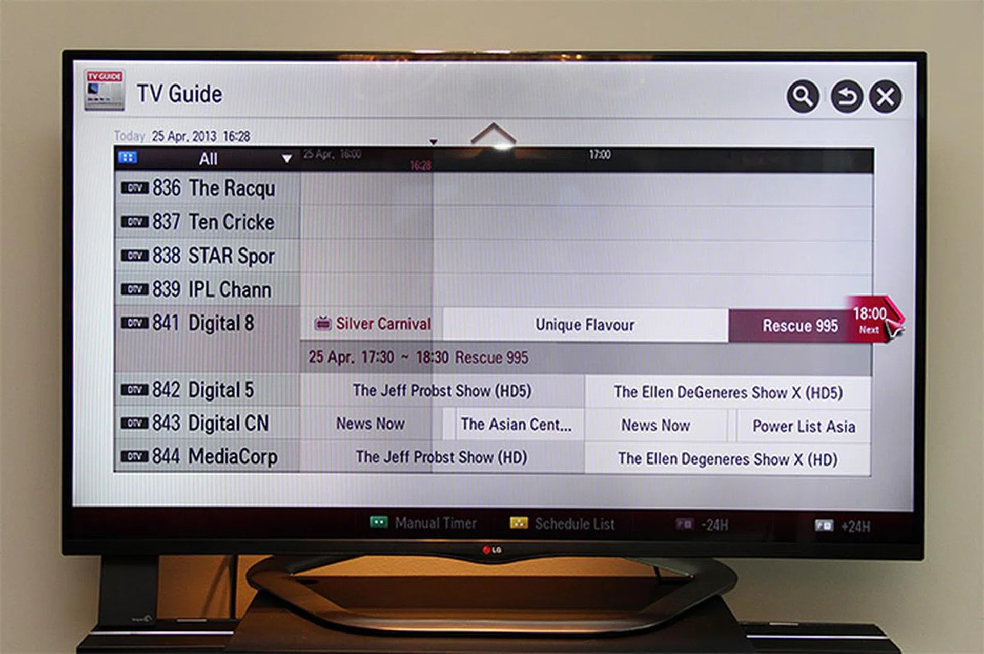 The best way to use Time Machine II is to make use of the electronic TV guide.