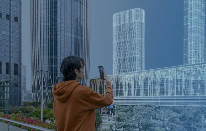 Using CybeReal AR and a smartphone together. Image courtesy of Oppo. 