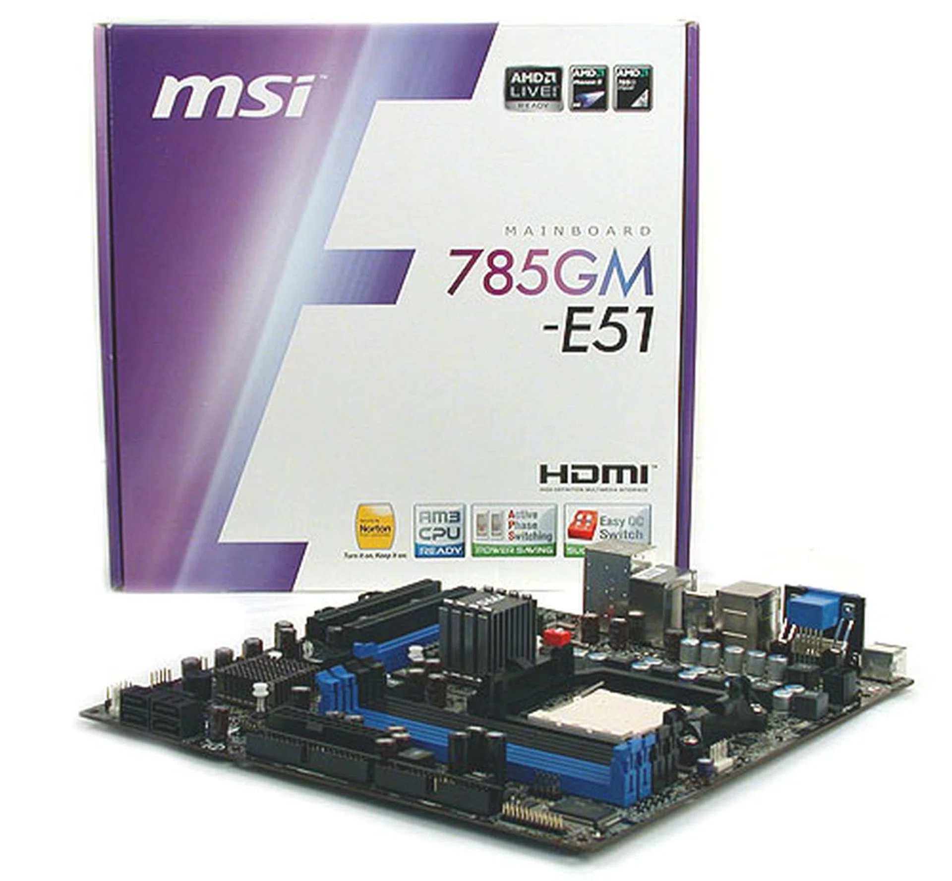 A lack of SidePort memory is the clue that this MSI 785GM-E51 is meant for the real budget crowd. Mediocre performance and an ordinary feature set make for a very average board.