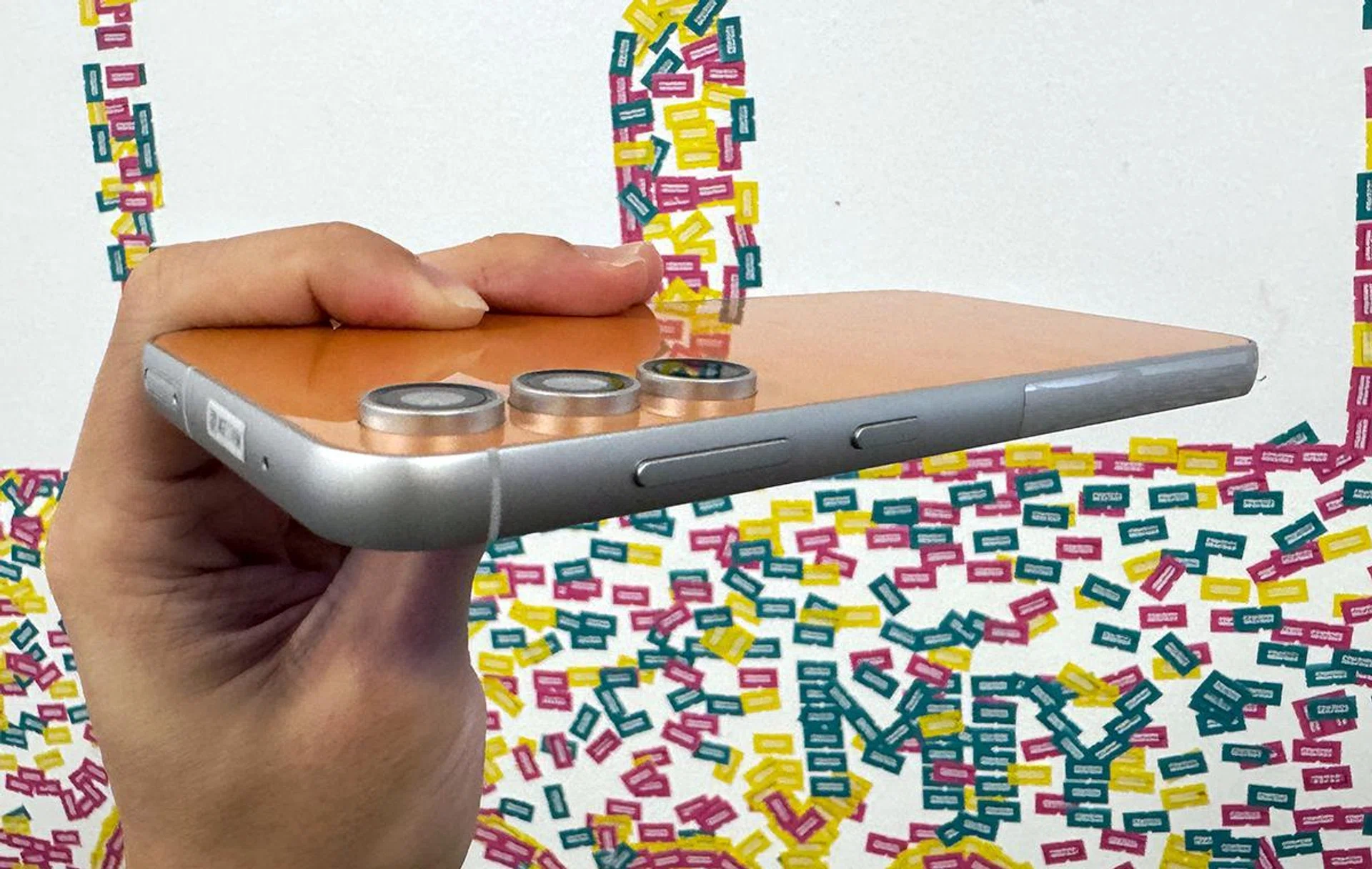 Side profile of Samsung Galaxy S23 FE.