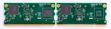 (left) Compute Module 3; (right) Compute Module 3 Lite (Image source: Raspberry Pi Foundation)