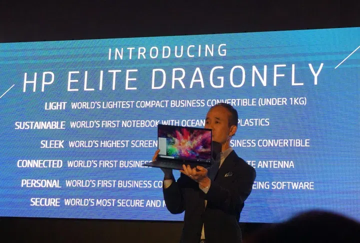 Alex Cho, President (Personal Systems) at HP kicked off the unveiling event to showcase the brand new Elite Dragonfly.