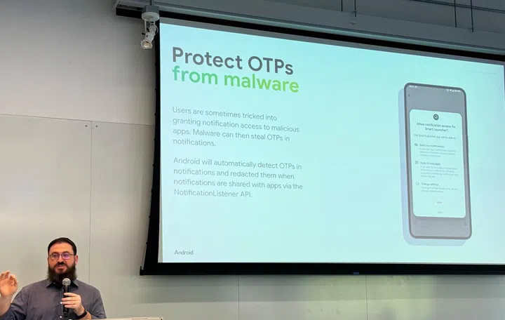 OTPs are now redacted if there's anyone else remotely viewing your screen.