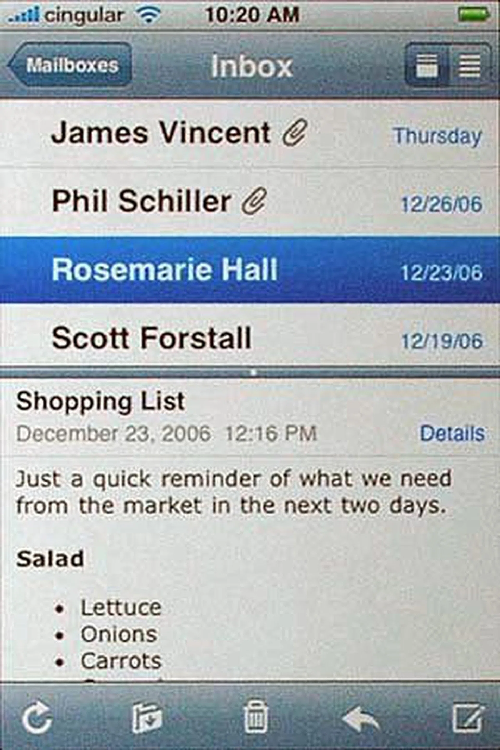 You can also open up an email in a bottom pane so that the other emails are still accessible to you at the top half of the screen.