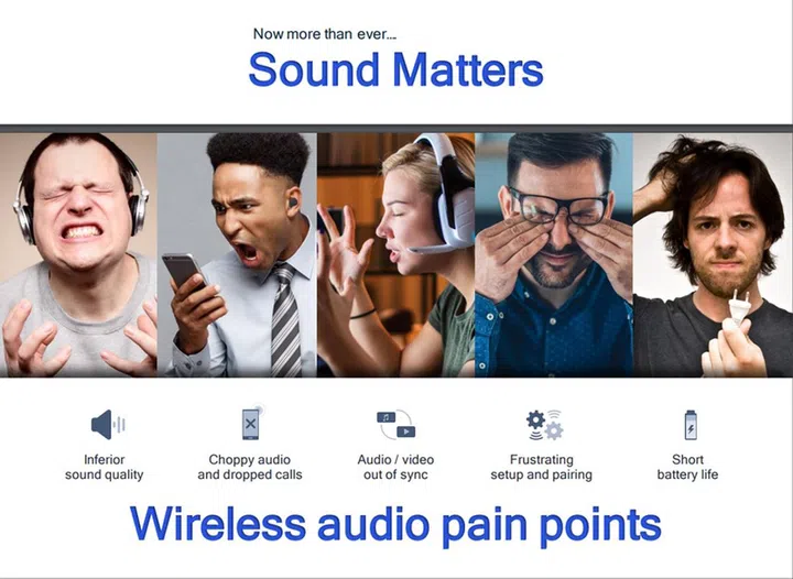 Exaggerated, but crappy audio experiences do be like that at times. Source: Qualcomm.
