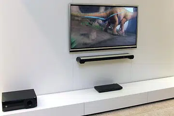 The Yamaha YSP-3300 has 16 array speakers, and two 6.5cm full-range cone woofers.