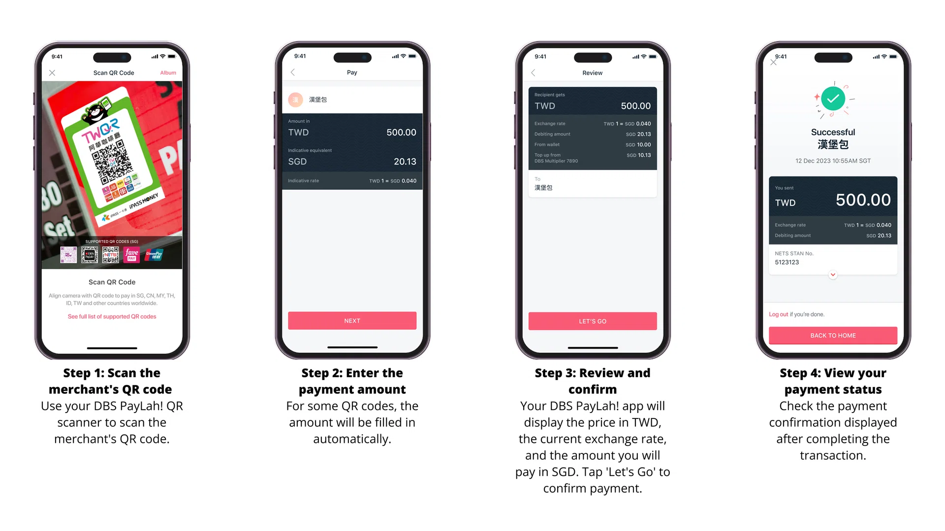 How to use DBS PayLah! QR cashless payments in Taiwan
