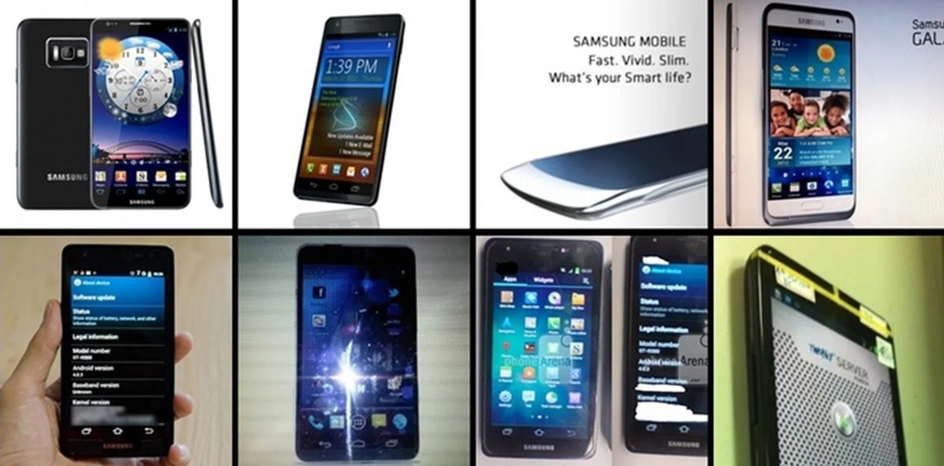 Here's a quick look at the many alleged "faces" of the Samsung Galaxy S III.