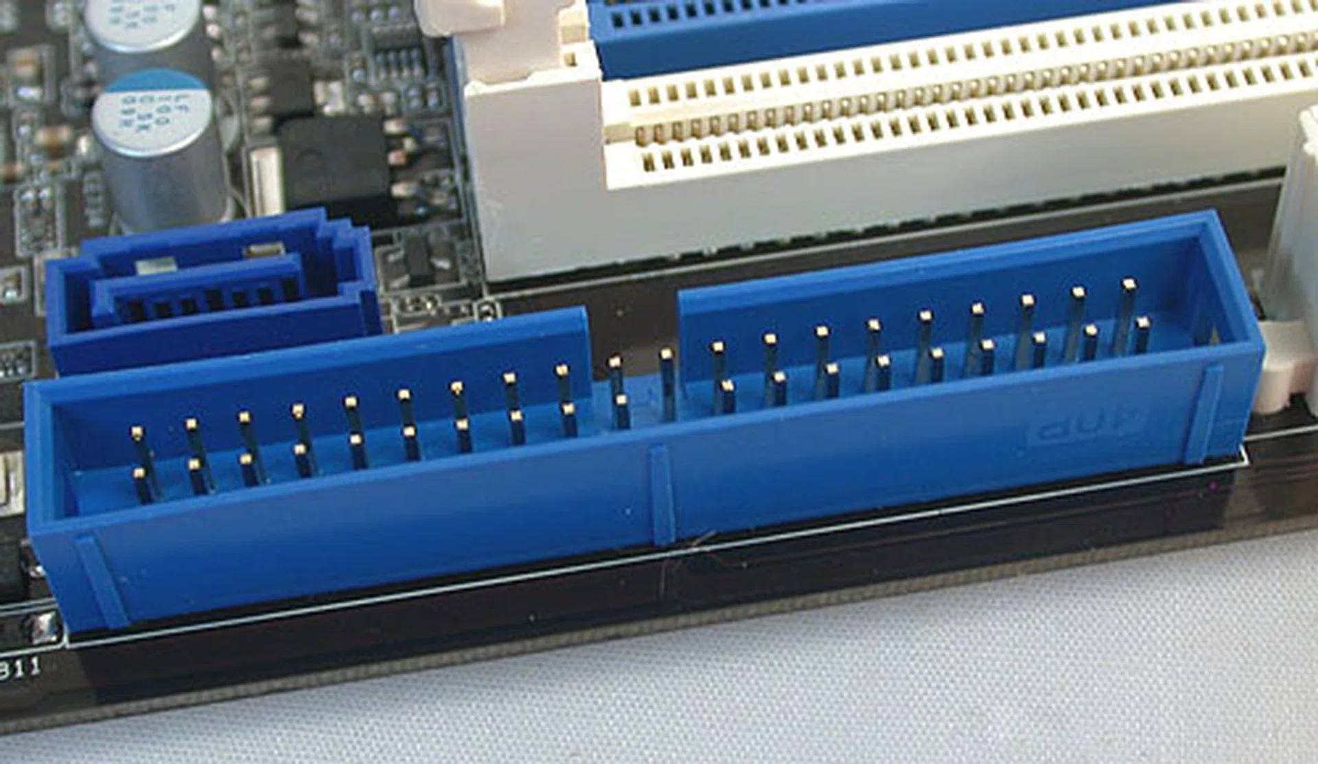 ASRock has added extra storage options, with a PATA option and an internal SATA 3Gbps port. There's also the eSATA port at the rear panel. 