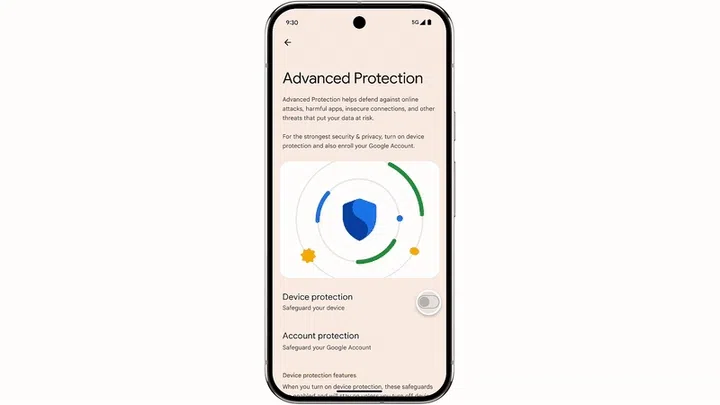 Advanced Protection unifies your security settings, making it easier to check your phone's defences. Image: Google.