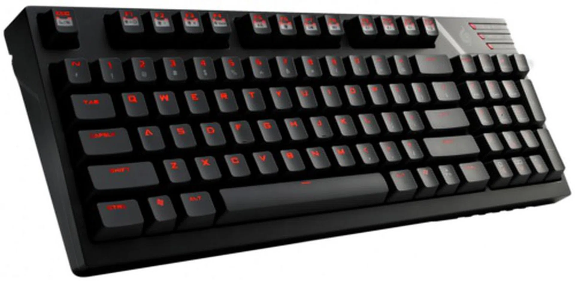 The keyboard's backlighting helps the gamer orientate quickly in poorly lit environments like in a LAN shop.