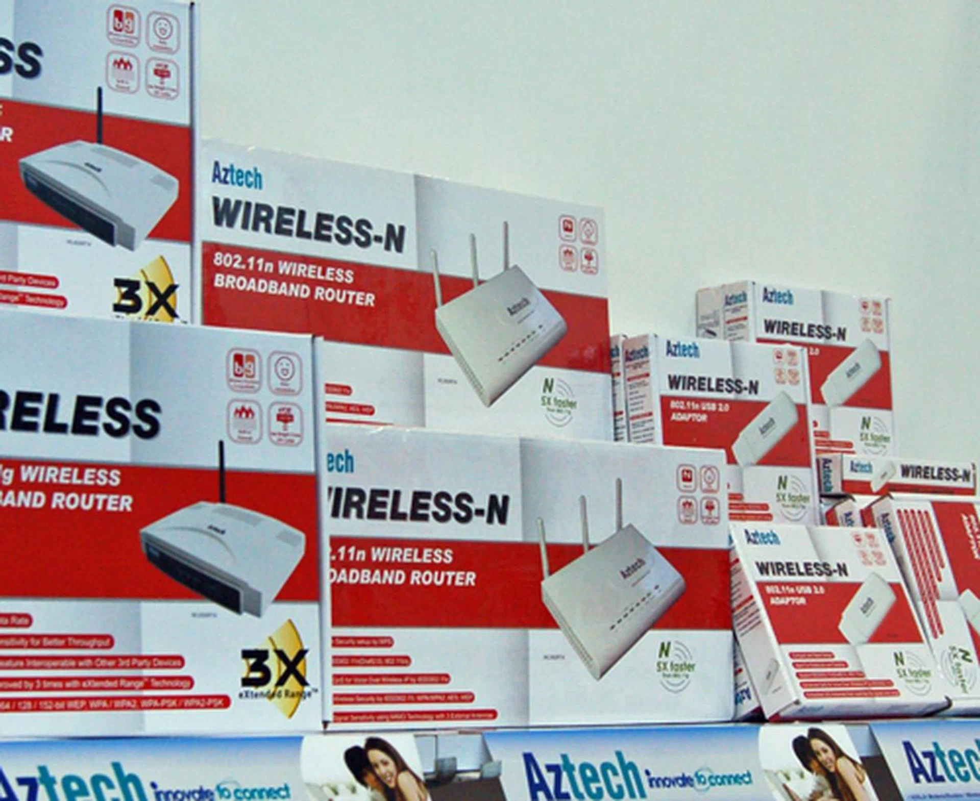  The new launch from Aztech, the 802.11n 4-port broadband router and 802.11n wireless USB 2.0 adapter, WL950USB costs $249.90 together. Go for it!  