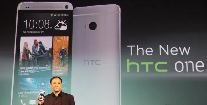 HTC CEO Peter Chou was on stage to unveil the One.
