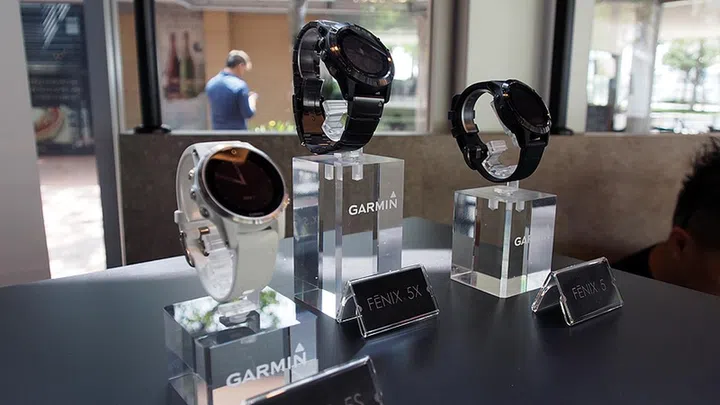 Garmin's latest range of Fenix multi-sport smartwatches.