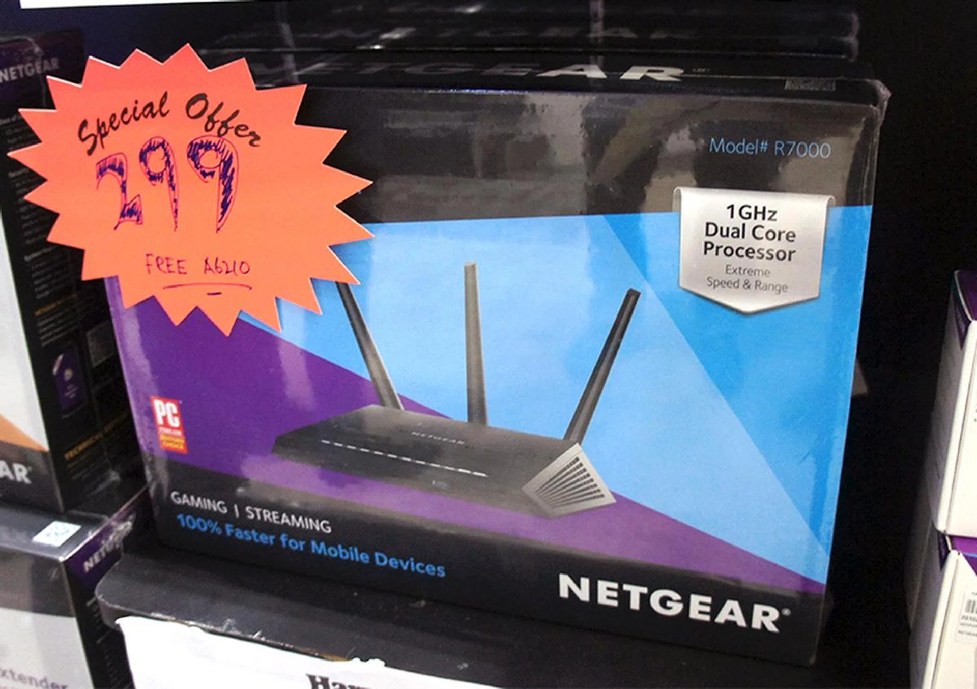 The Netgear Nighthawk X3 was one of the fastest AC1900 routers we have tested and it is going for $299 (U.P: $369) now and comes with a free Netgear A6210 USB Wi-Fi adapter.
