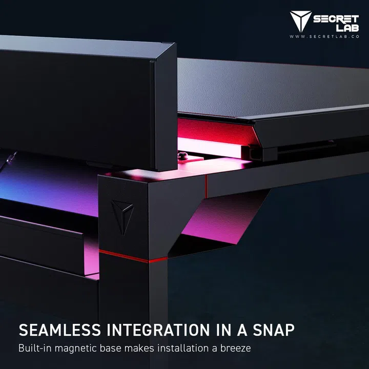 Secretlab touts the magnetic base as part of the ease of installation. (Image source: Secretlab)