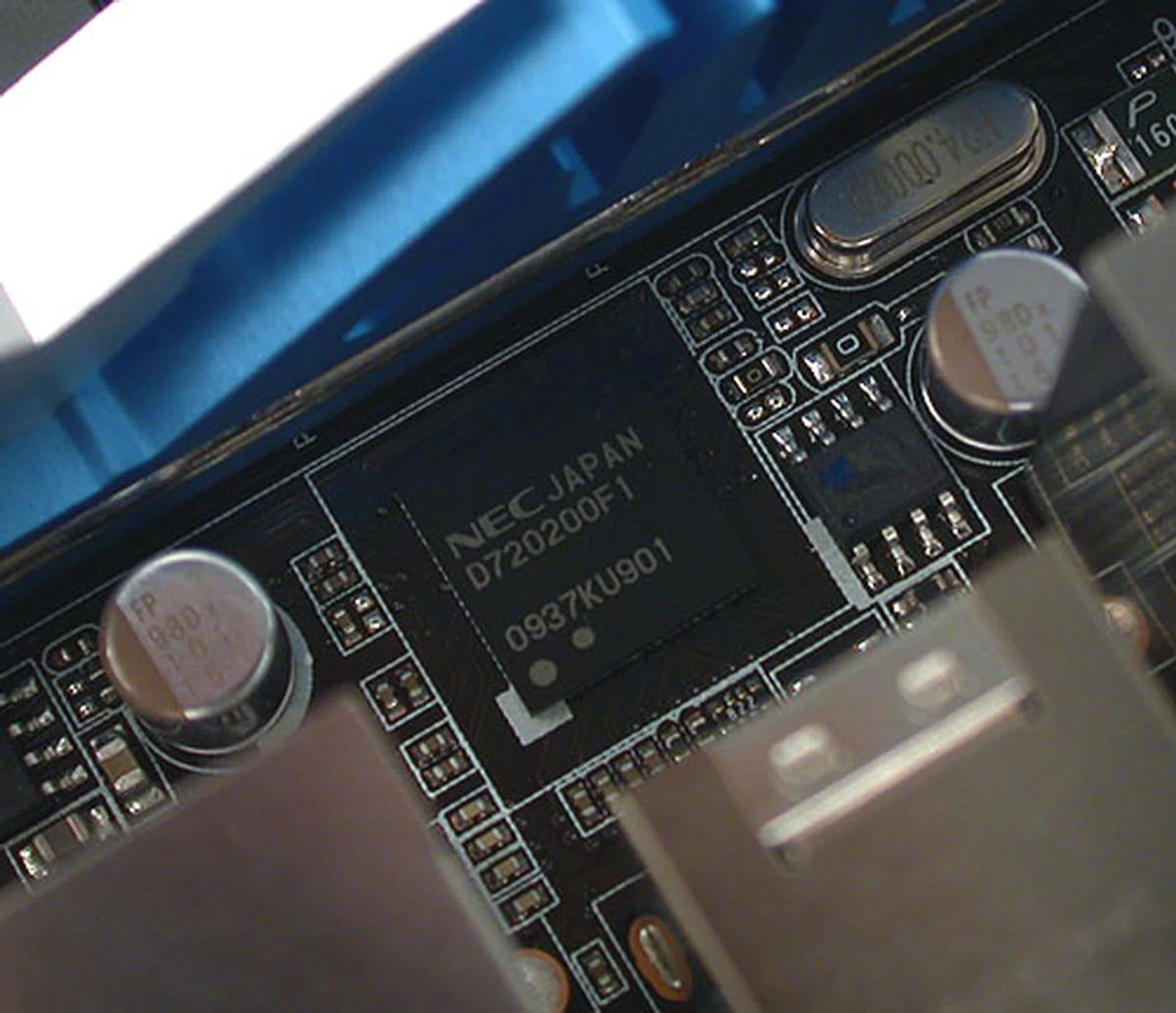 The NEC controller that adds USB 3.0 functionality to the board.