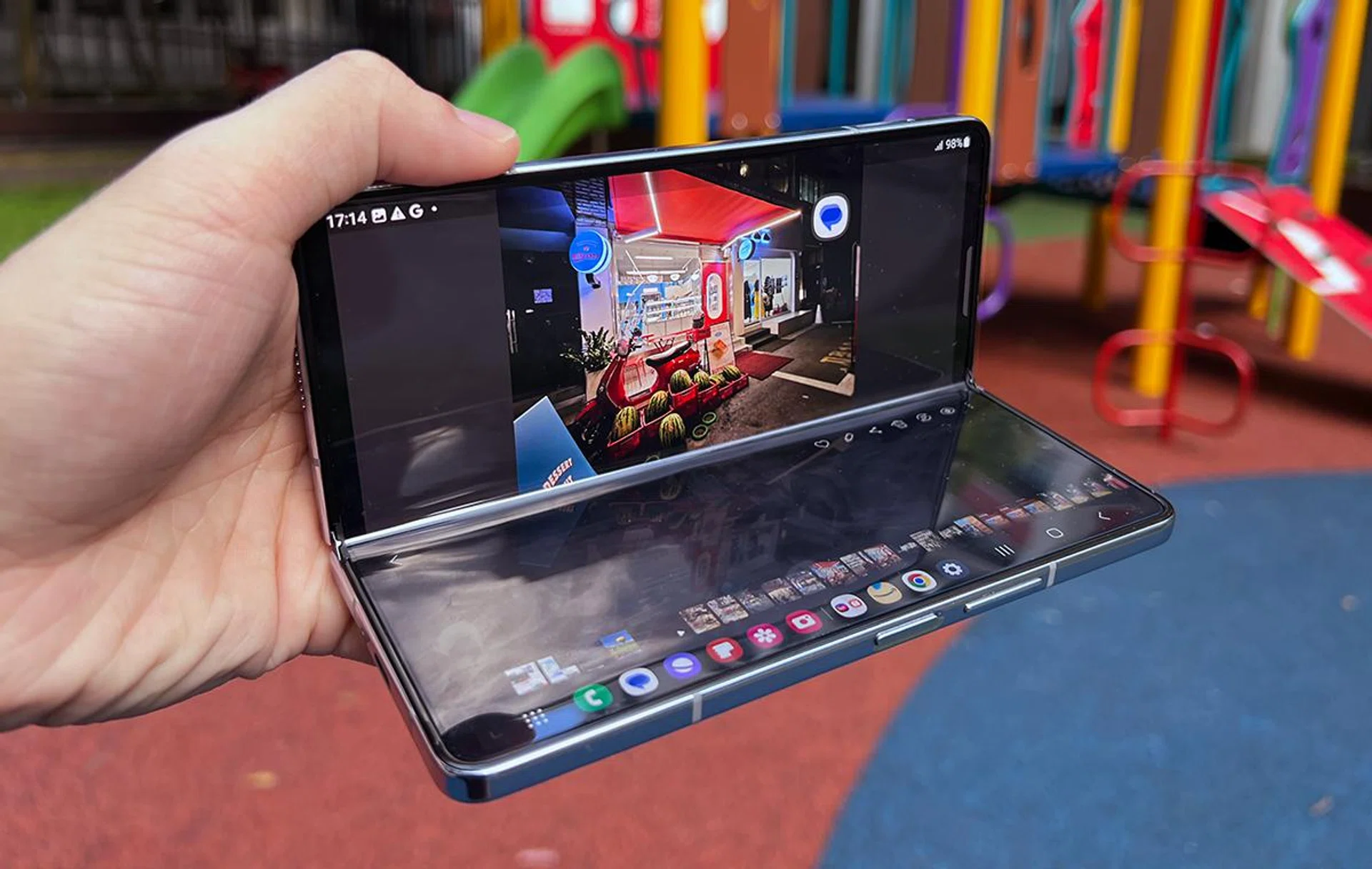 It's still good if you use the Galaxy Z Fold5 in a half-folded state.