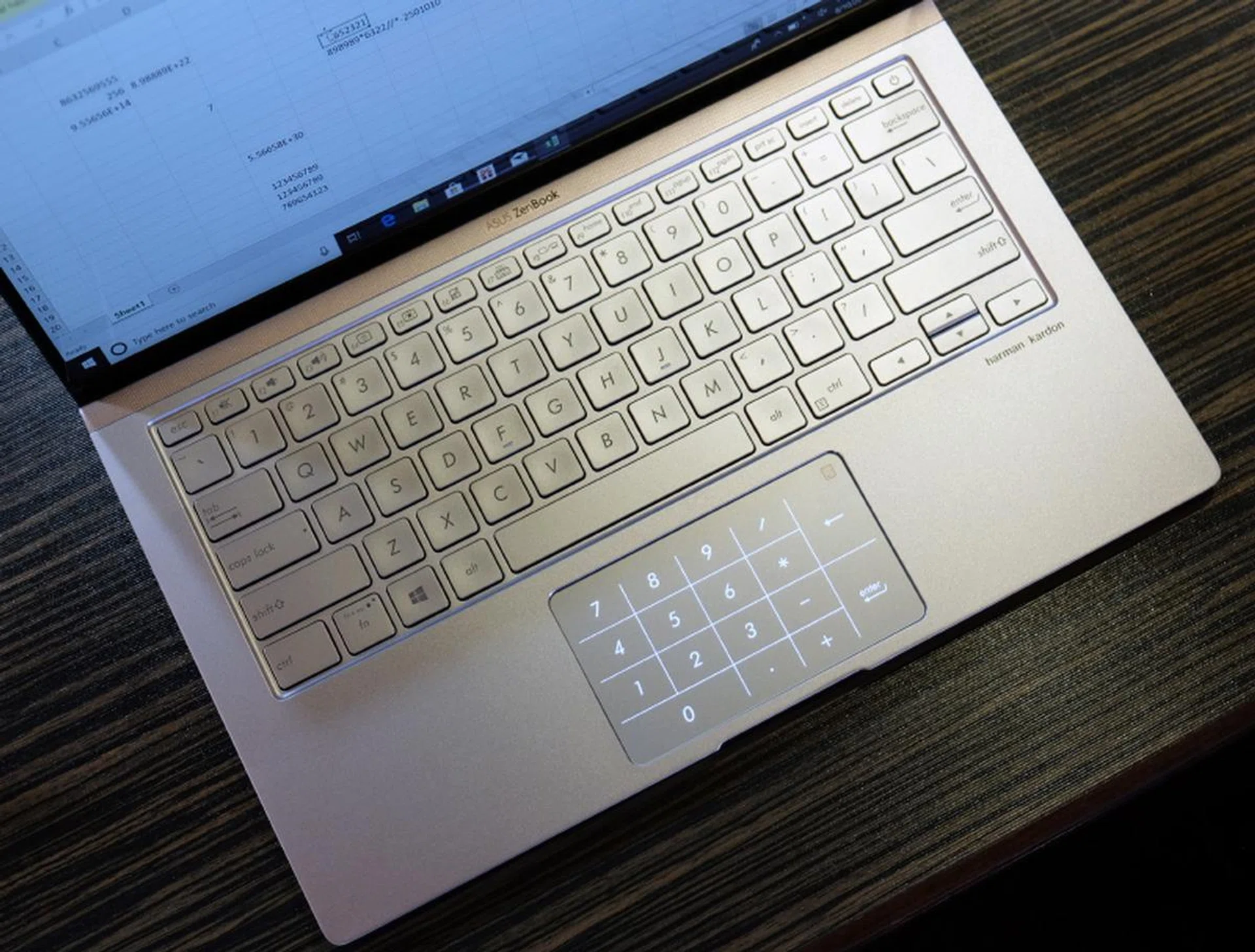 The smaller ZenBook 13 and 14 can be spec'd with the virtual number pad.