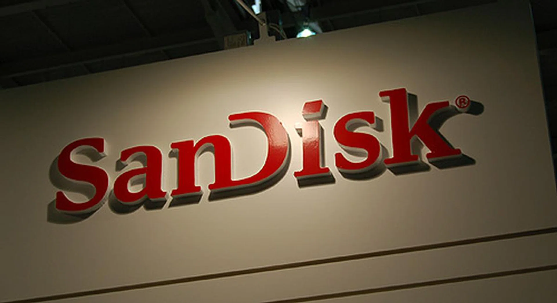 SanDisk's booth was all about storage, storage and more storage.