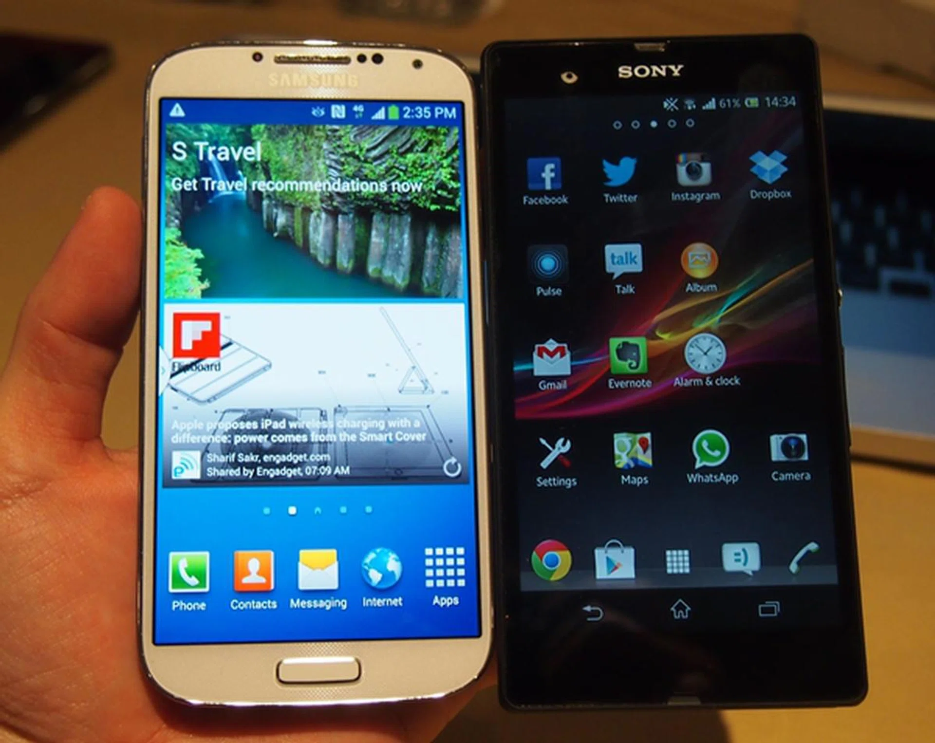 Samsung Galaxy S4 vs. Sony Xperia Z